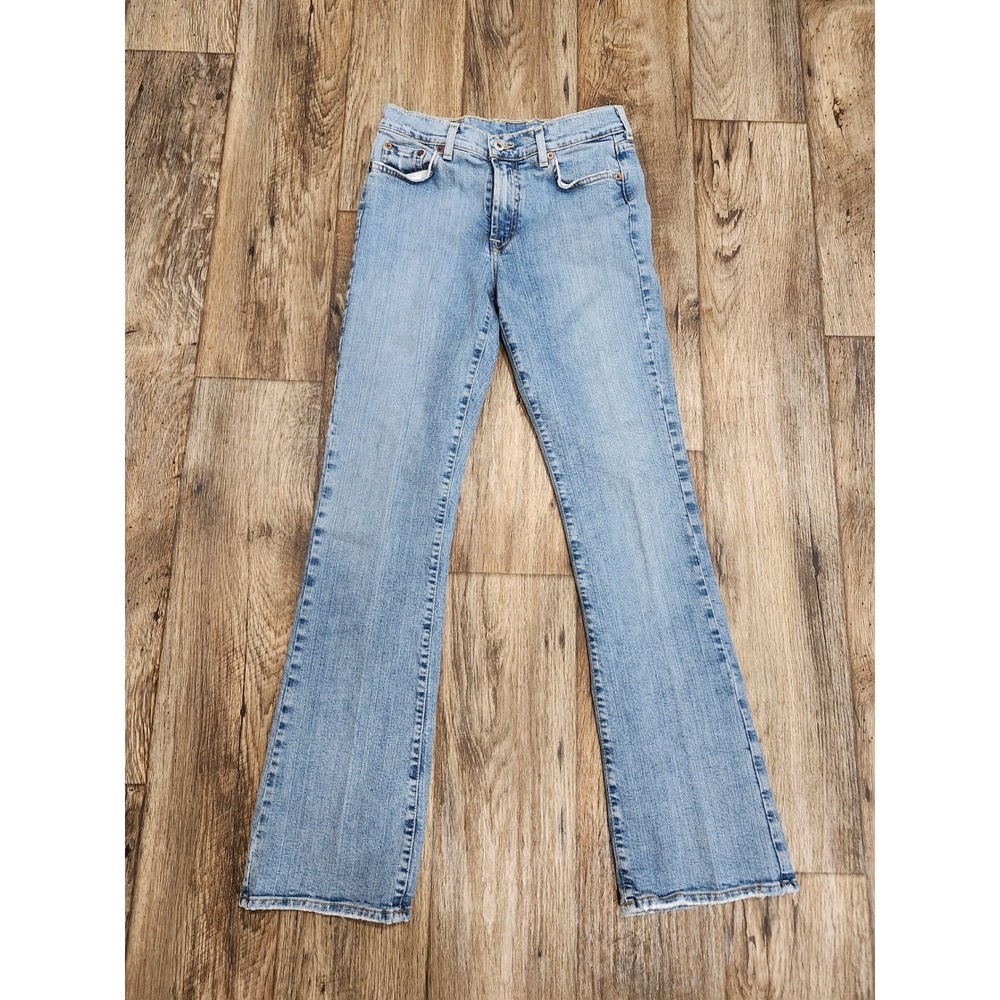 Vintage Lucky Brand Jeans Womens 6 Denim Plain Jane Flared 28 x 32 Made USA Y2K